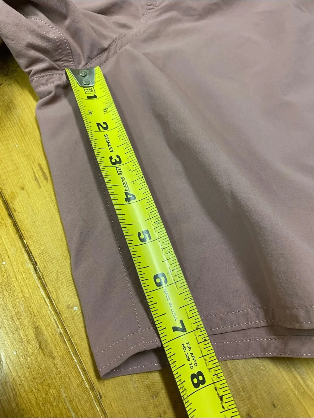 Patagonia Men’s Mauve-rose wayfarer hybrid walking shorts.